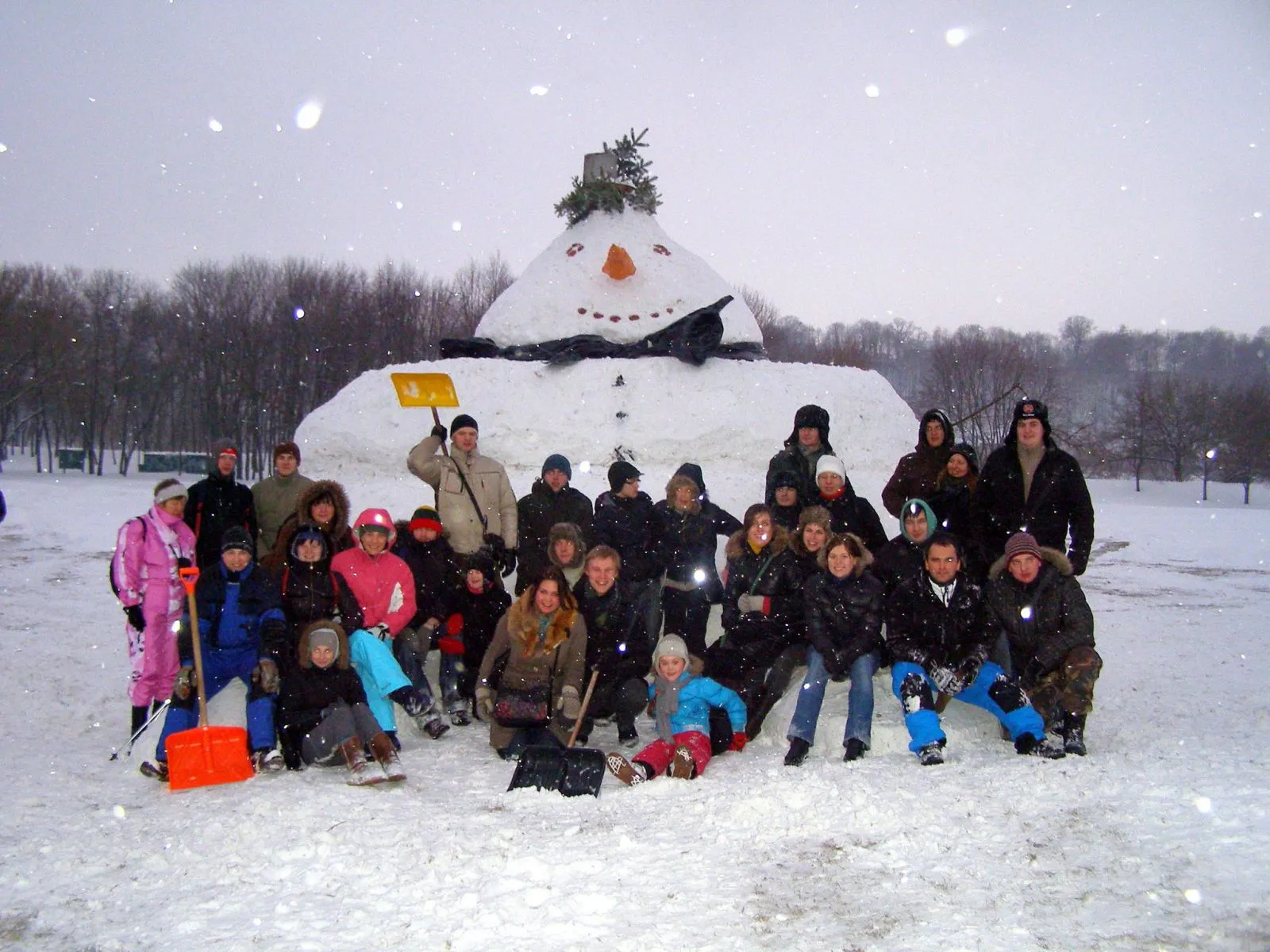 Sniego senis Santakos parke / Kas vyksta Kaune archyvo nuotr.