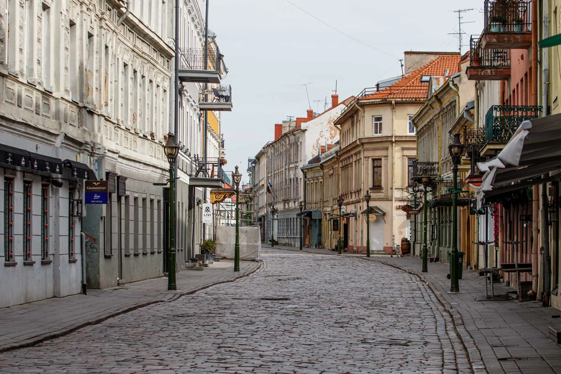 Tuščias Kaunas įvedus karantiną