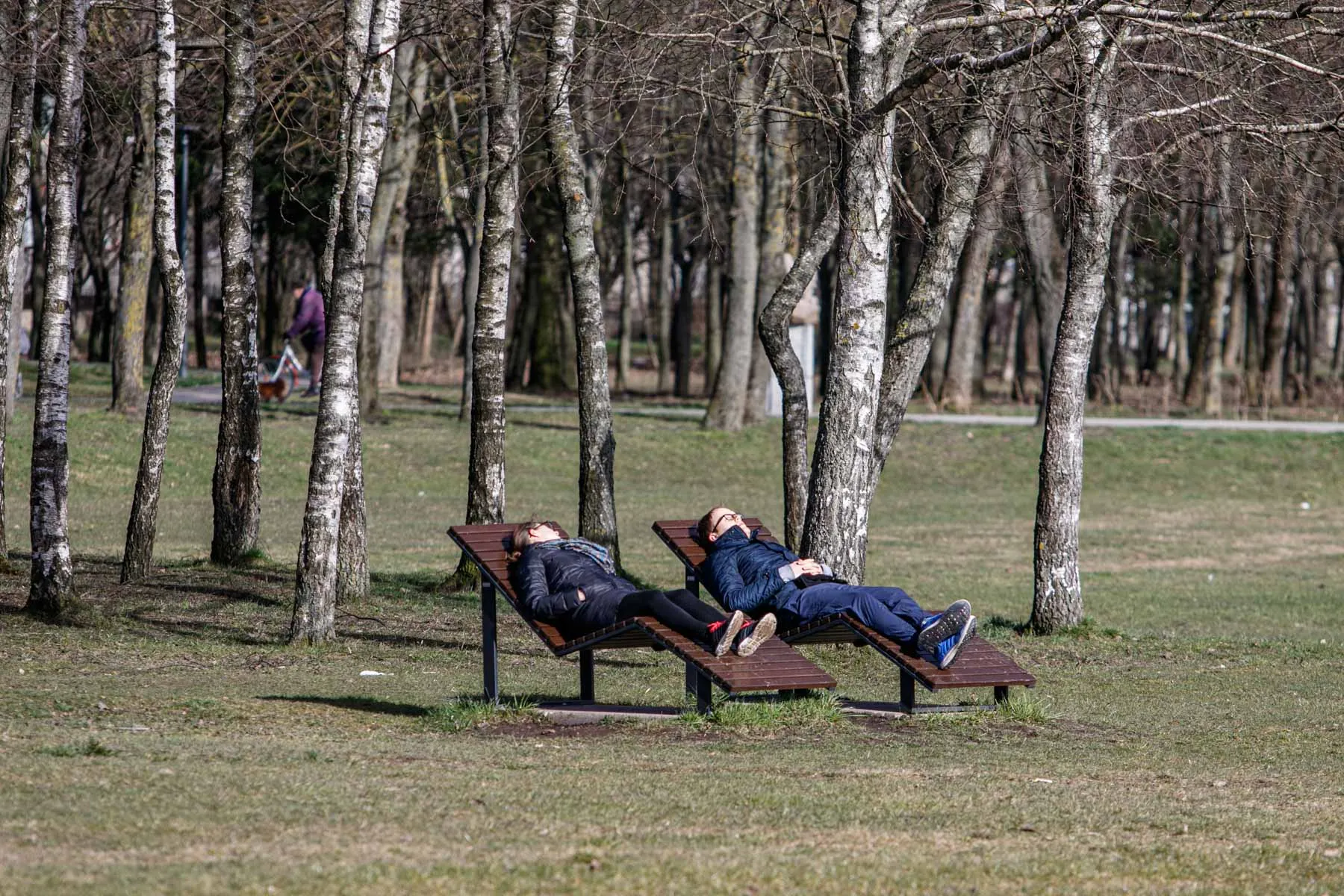 Žmonės Kauno parkuose