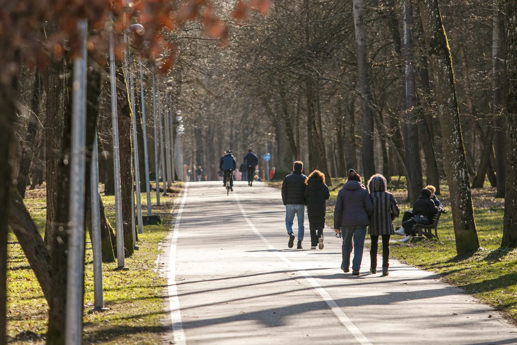 Žmonės Kauno parkuose