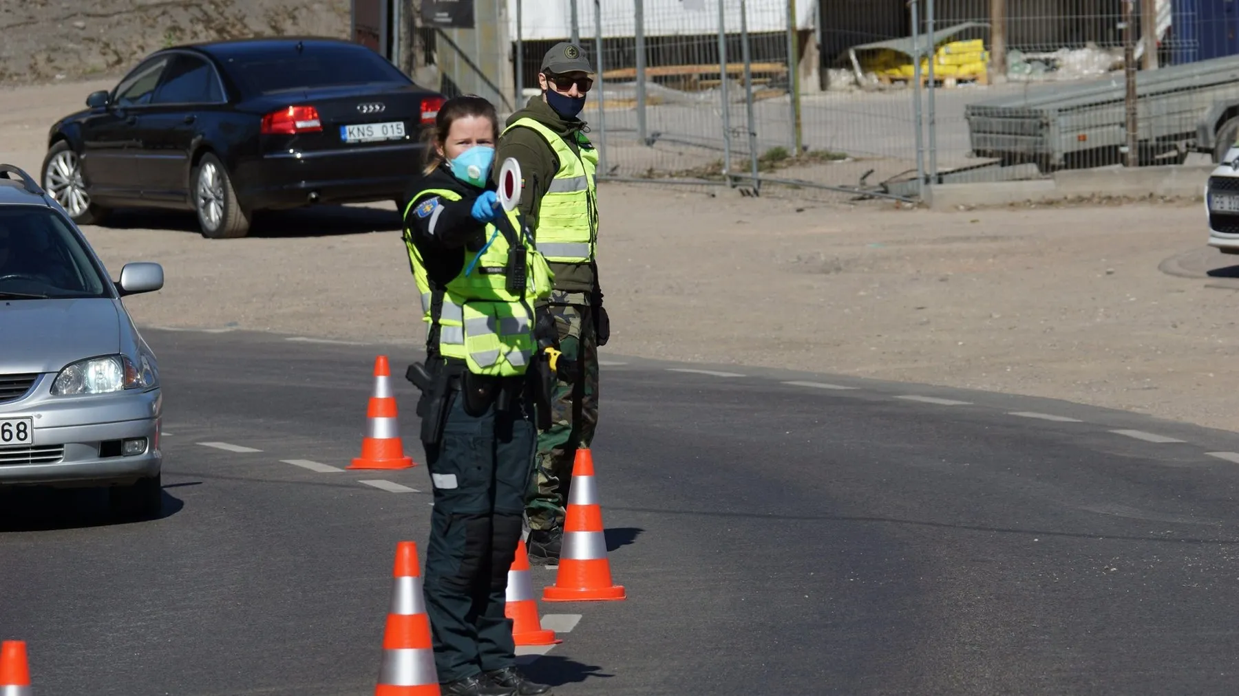 Policijos patikra ties miesto riba