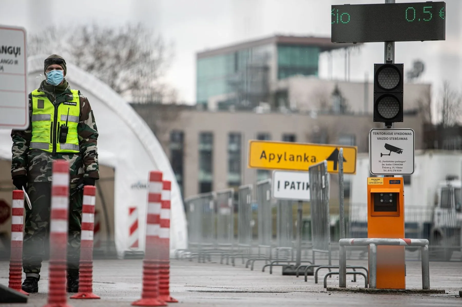 Mobilus patikros punktas eismo ribojimas