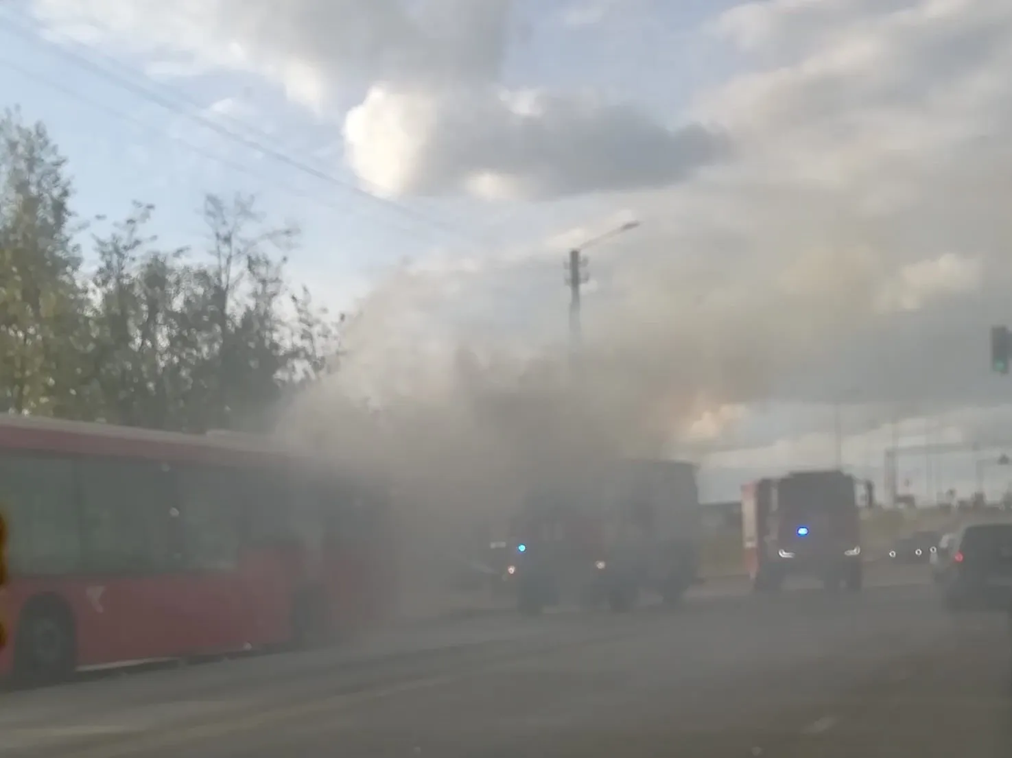 Dega autobusas Jotvingių g.