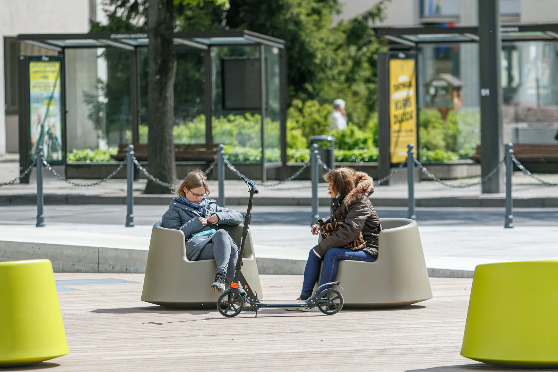 Kauniečiai miesto centre po karantino sušvelninimo