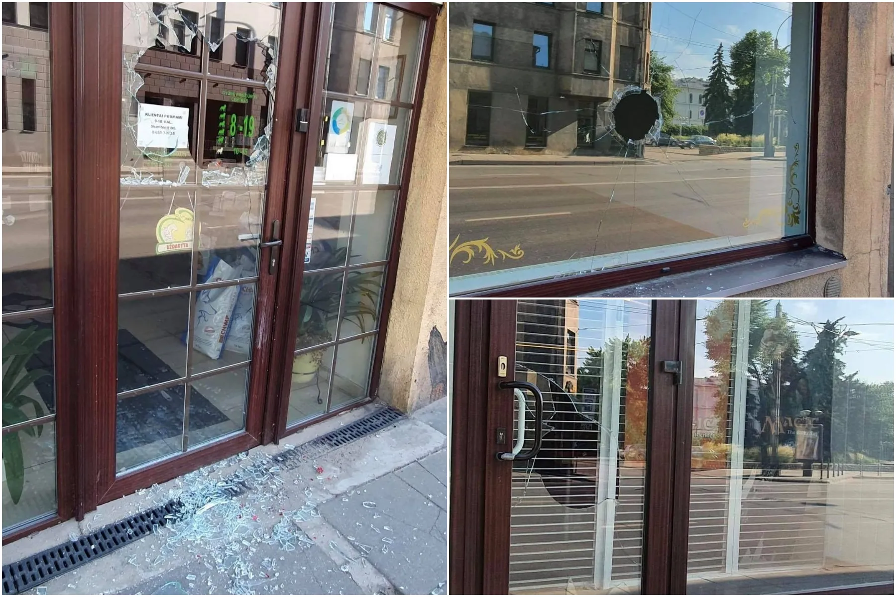 Šv. Gertrūdos gatvėje suniokotos vitrinos