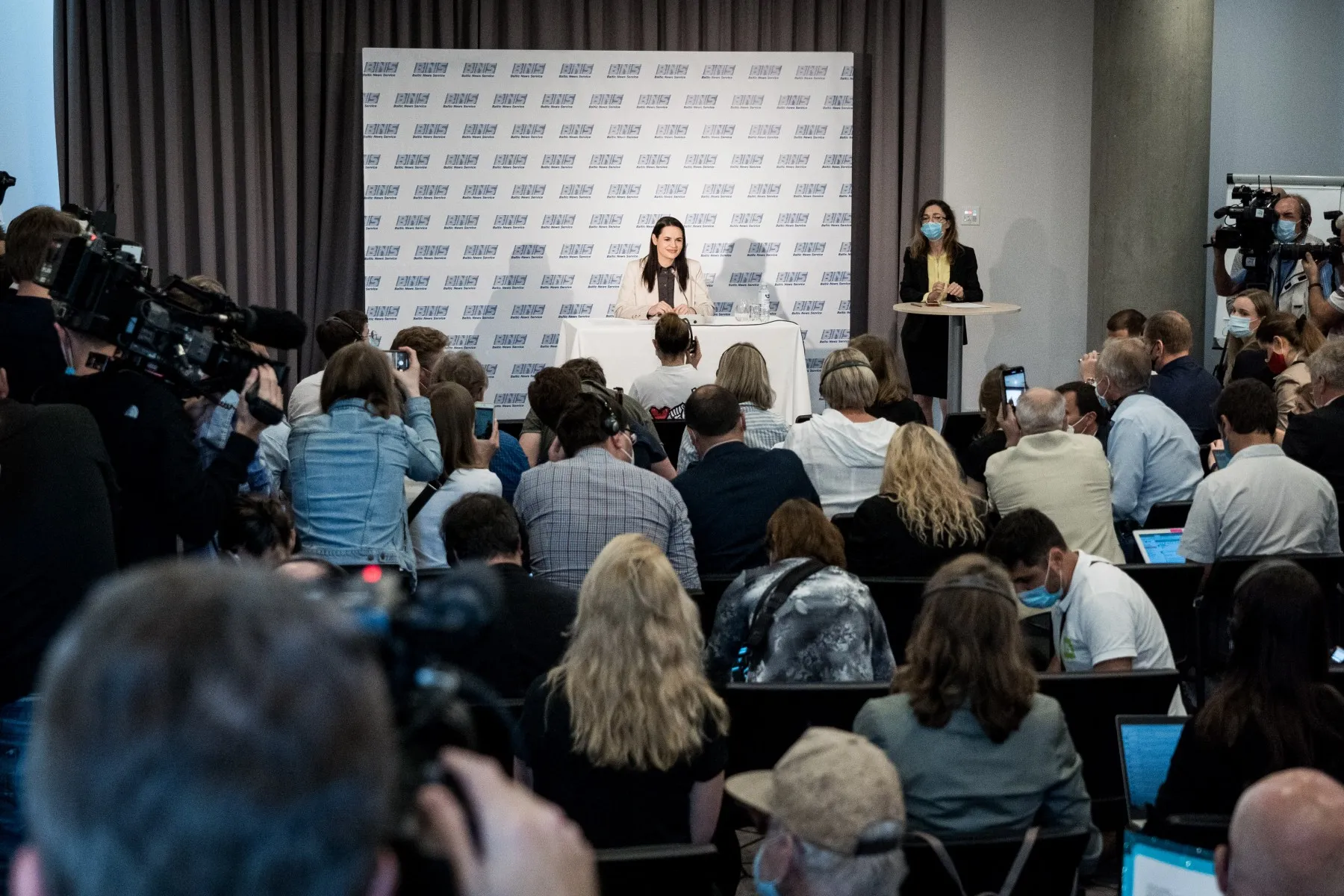 Sviatlana Cichanouskaja surengė spaudos konferenciją