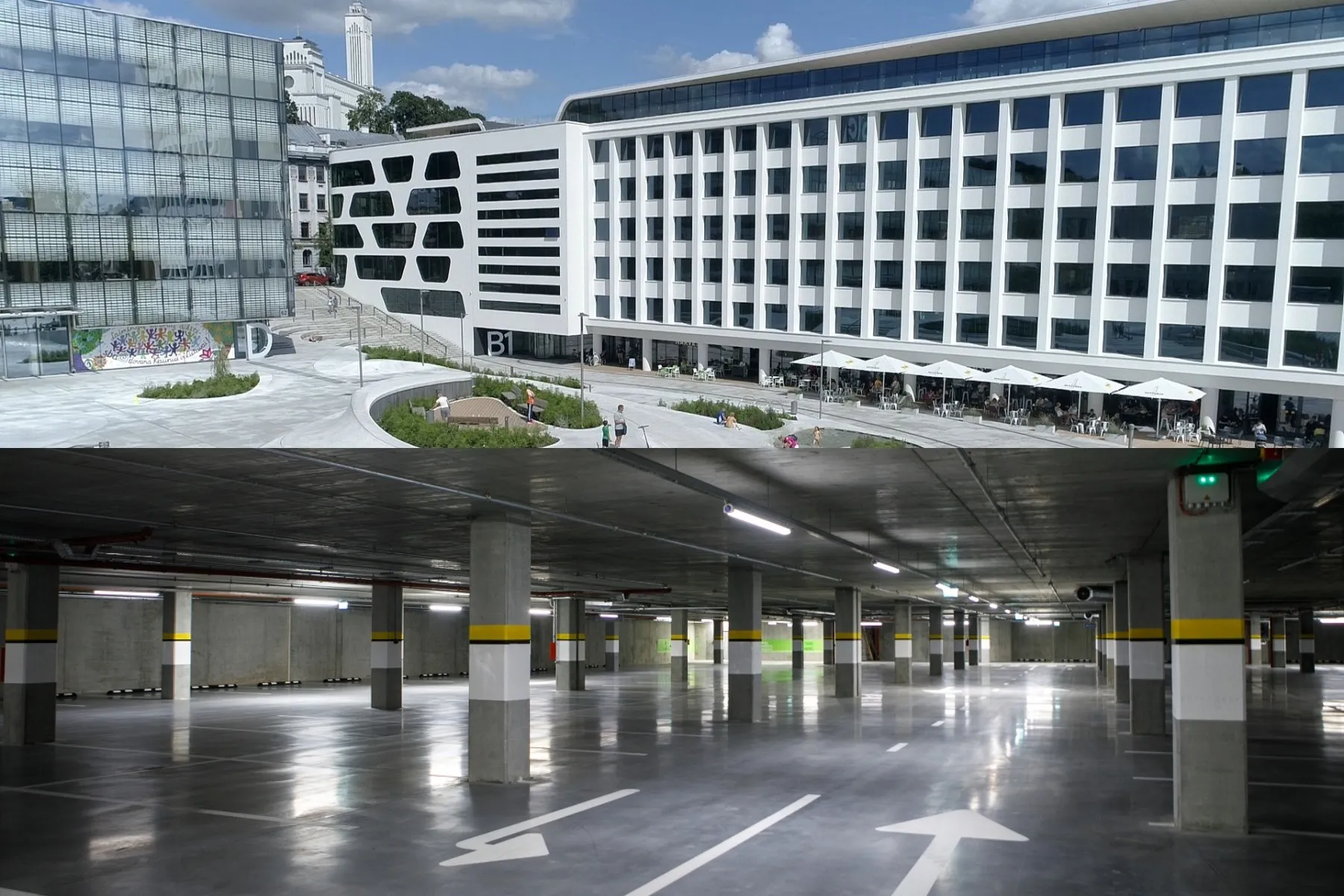 Požeminė stovėjimo aikštelė Vienybės aikštėje