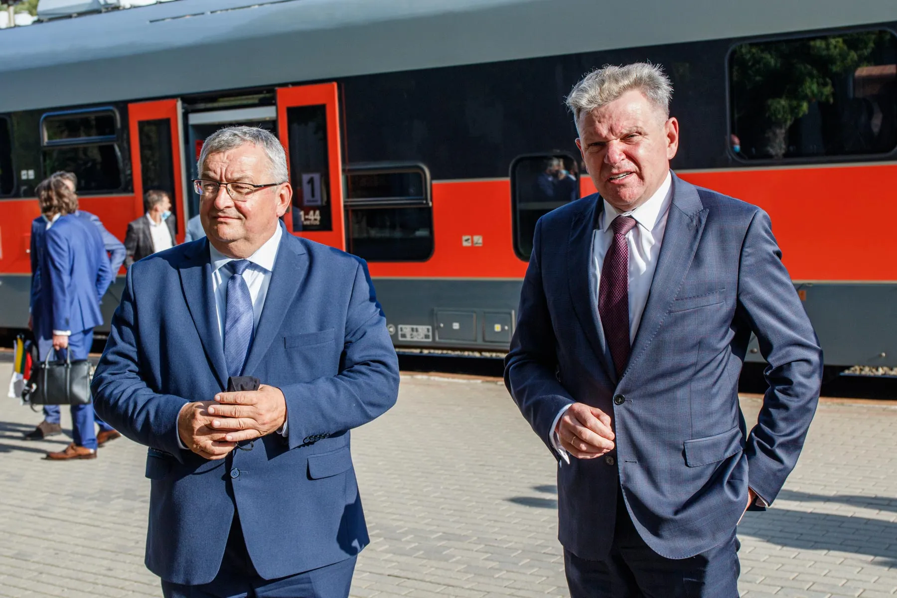 Jaroslavo Narkevičiaus ir Lenkijos infrastruktūros ministro Andžėjaus Adamčyko spaudos konferencija