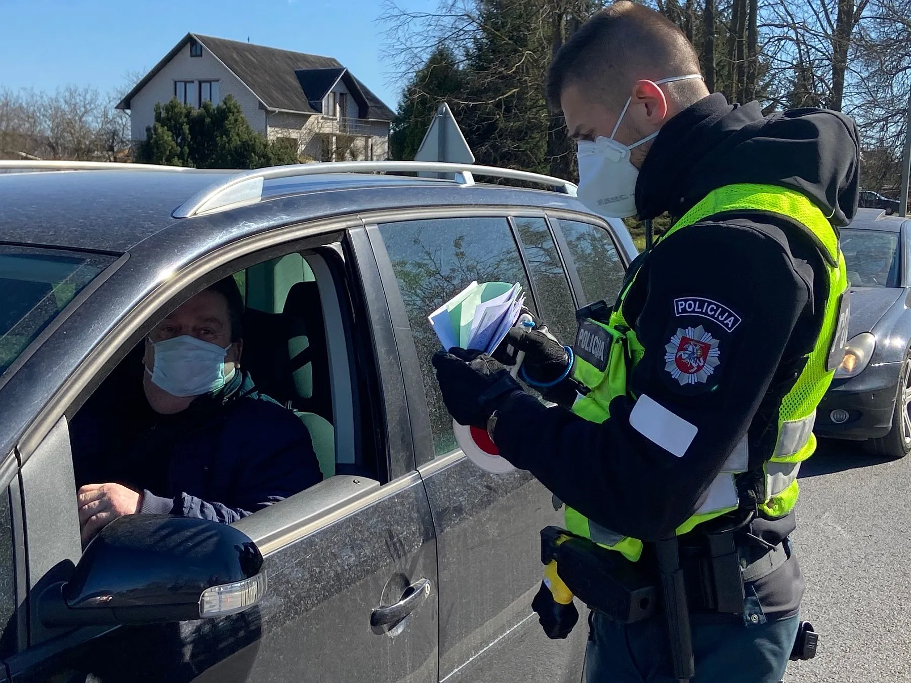 Patikrinimas, policija, blokada