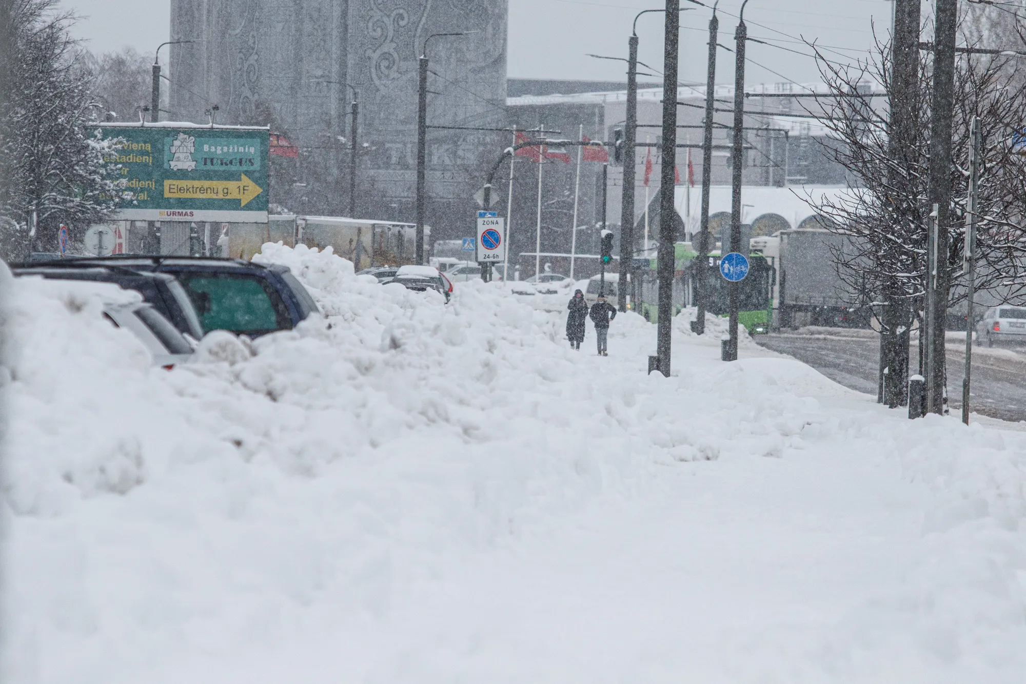 Gausus sniegas Kaune