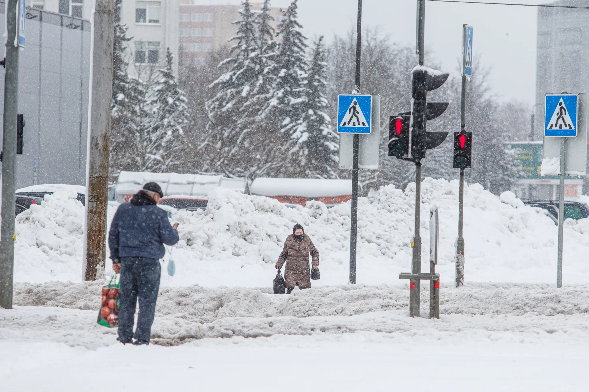 Gausus sniegas Kaune