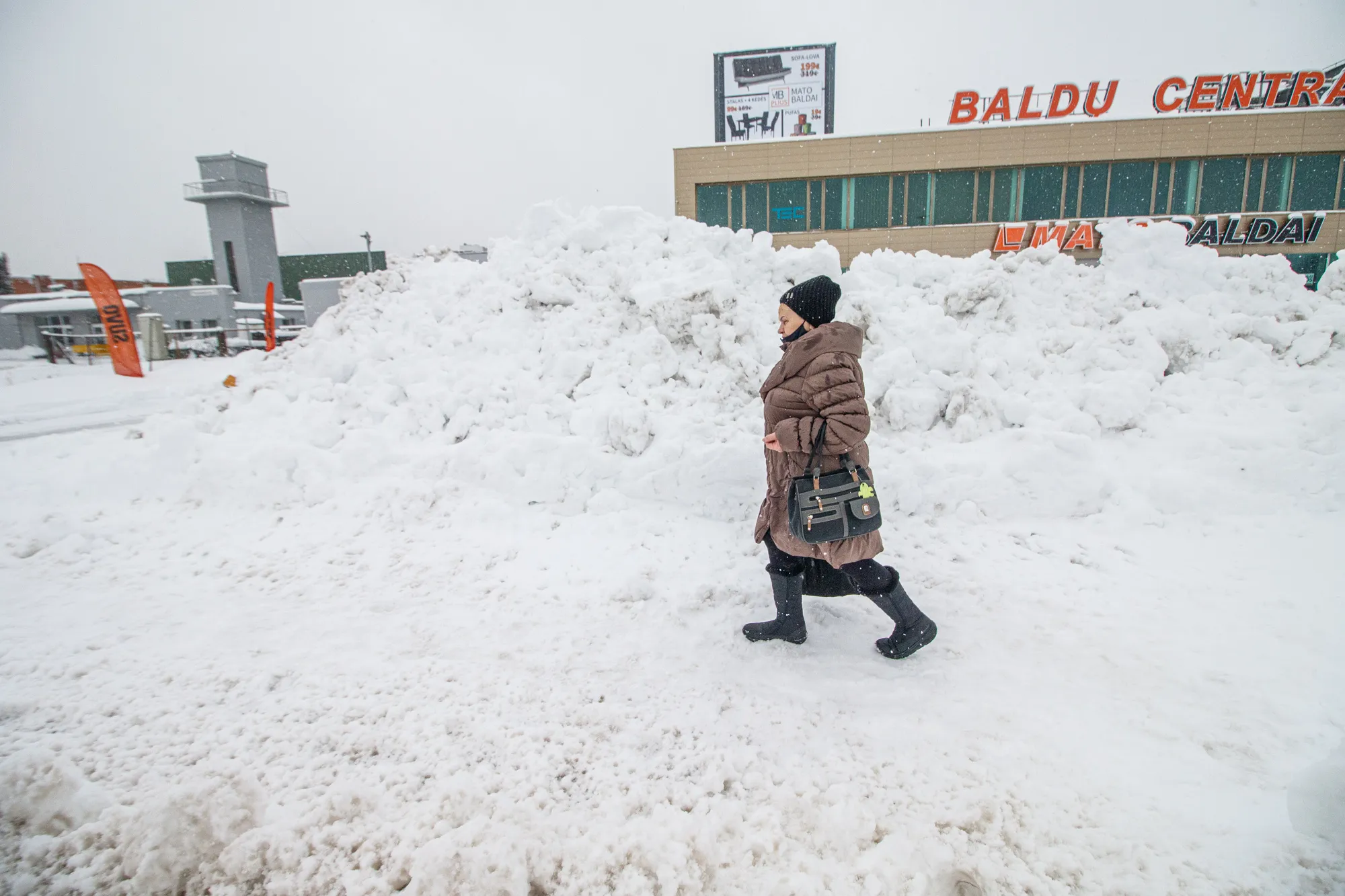 Gausus sniegas Kaune