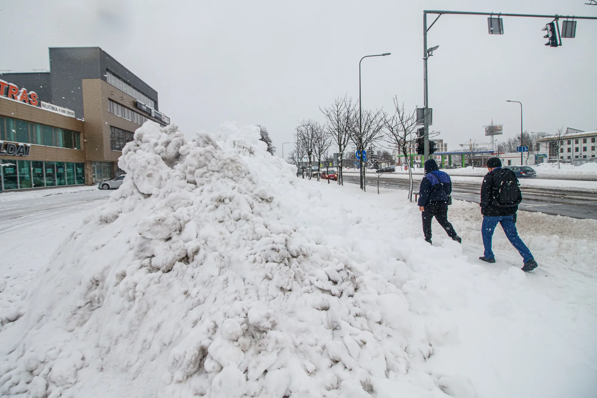 Gausus sniegas Kaune