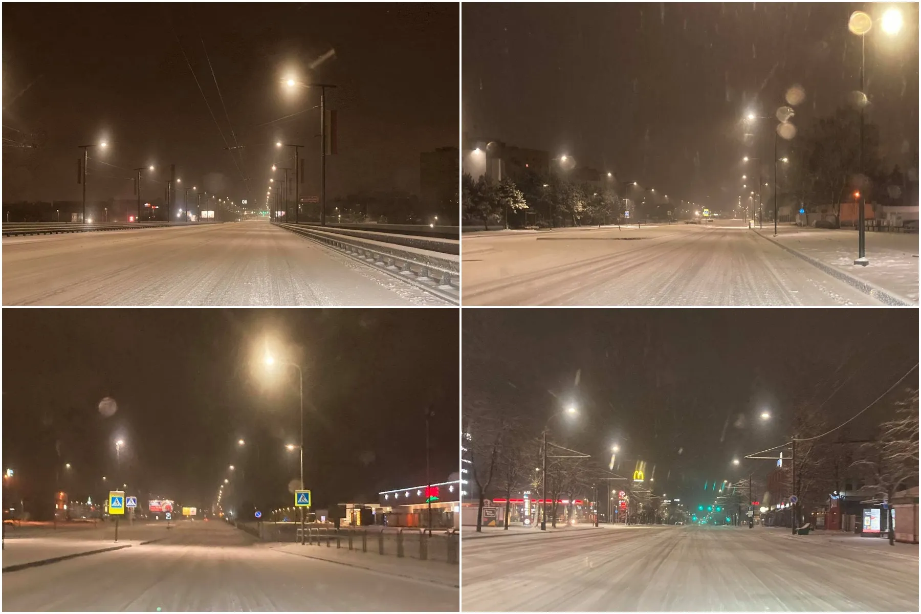 Apsnigtos Kauno gatvės