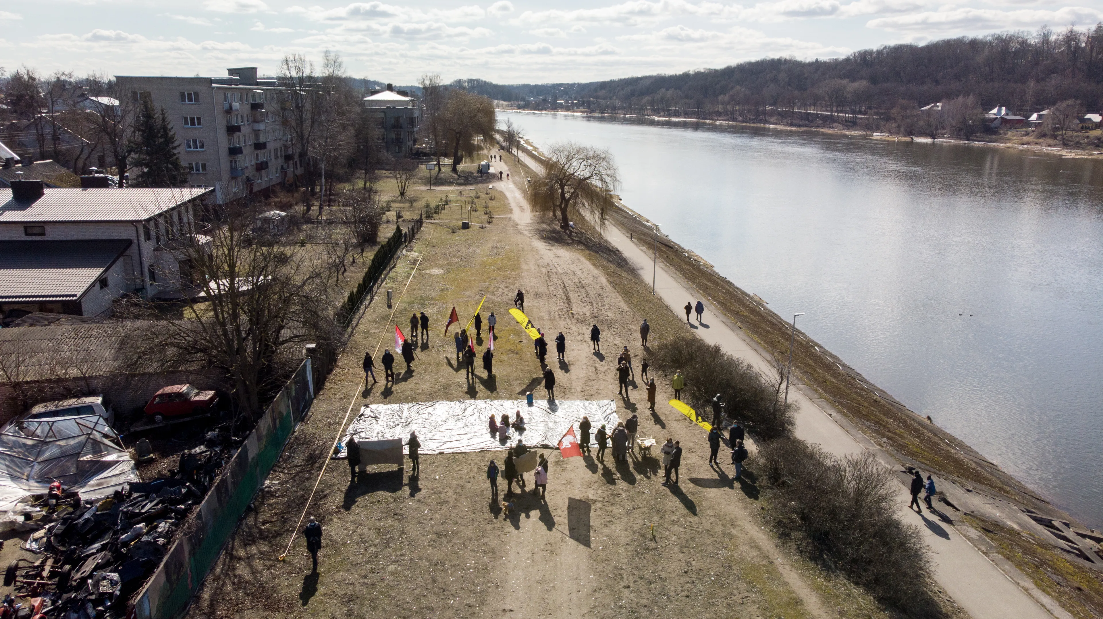 Žemųjų Šančių protestas Nemuno krantinėje