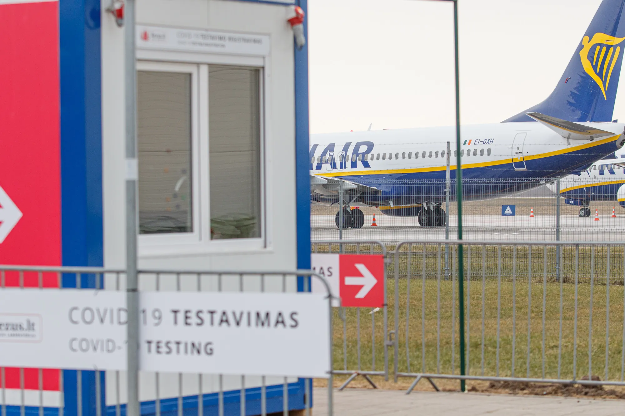 COVID-19 testavimo punktas oro uoste