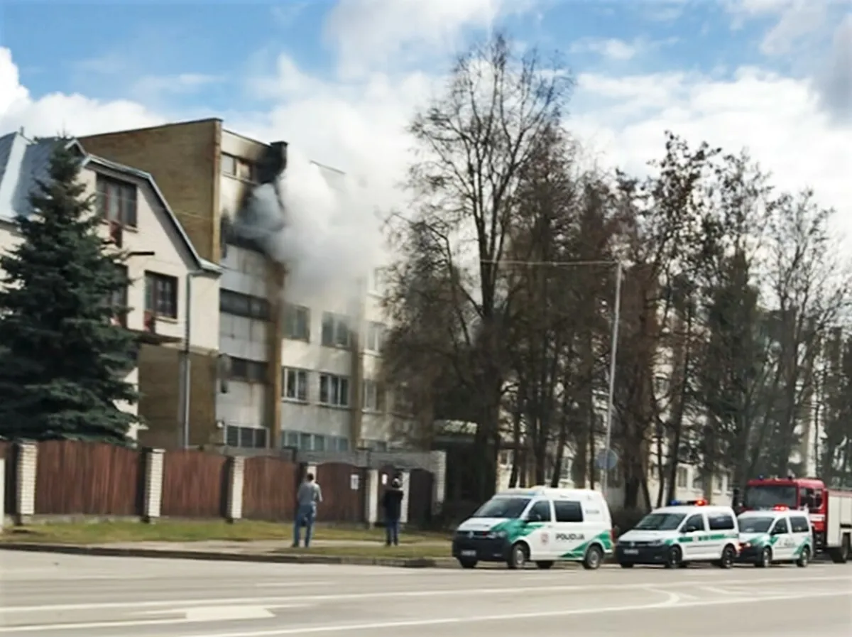 Gaisras Jonavos gatvėje