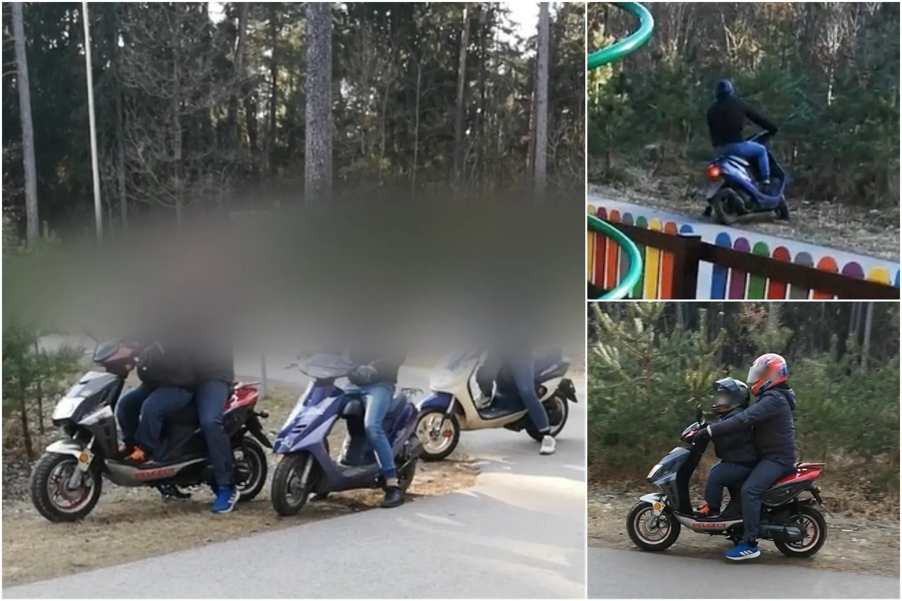 Motoroleriai Panemunės šile