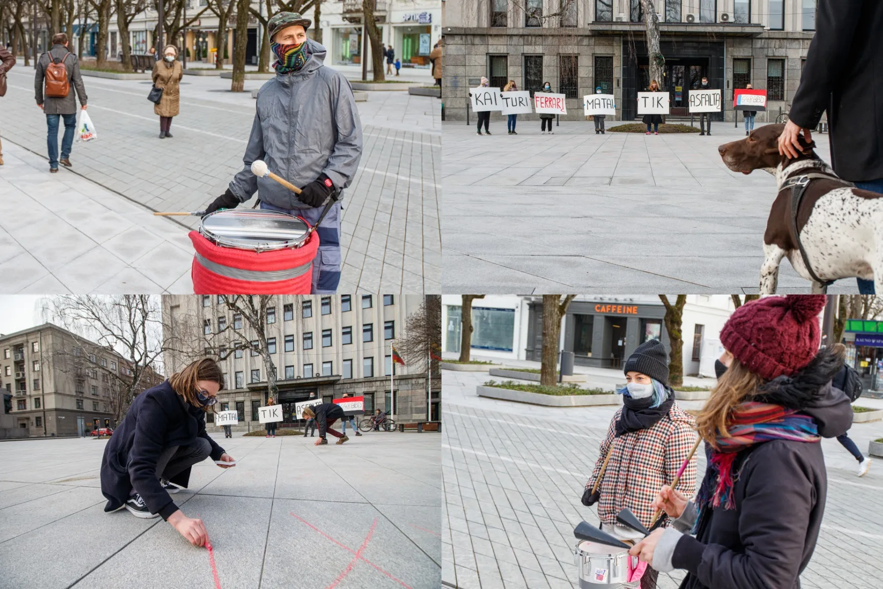 Protesto akcija prie savivaldybės