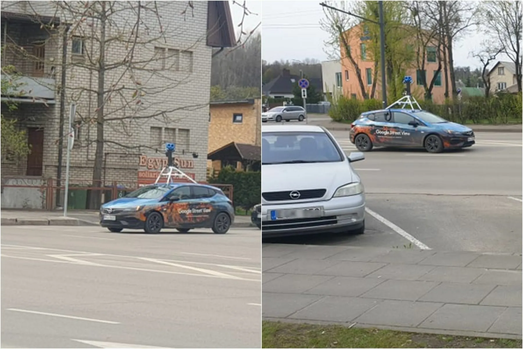 Google street view automobiliukas