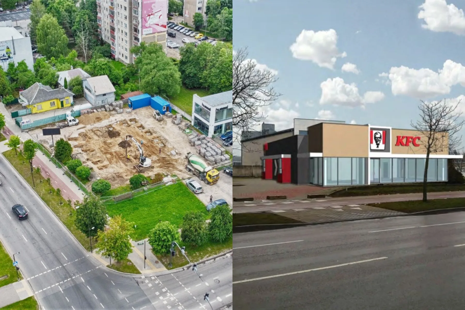 Kaune pradėtas statyti KFC restoranas