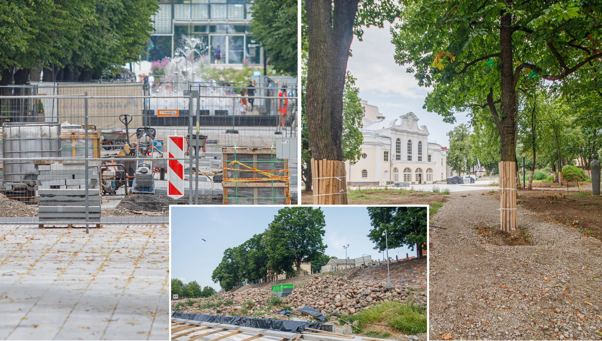 Apstoję miesto erdvių rekonstrukcijos darbai