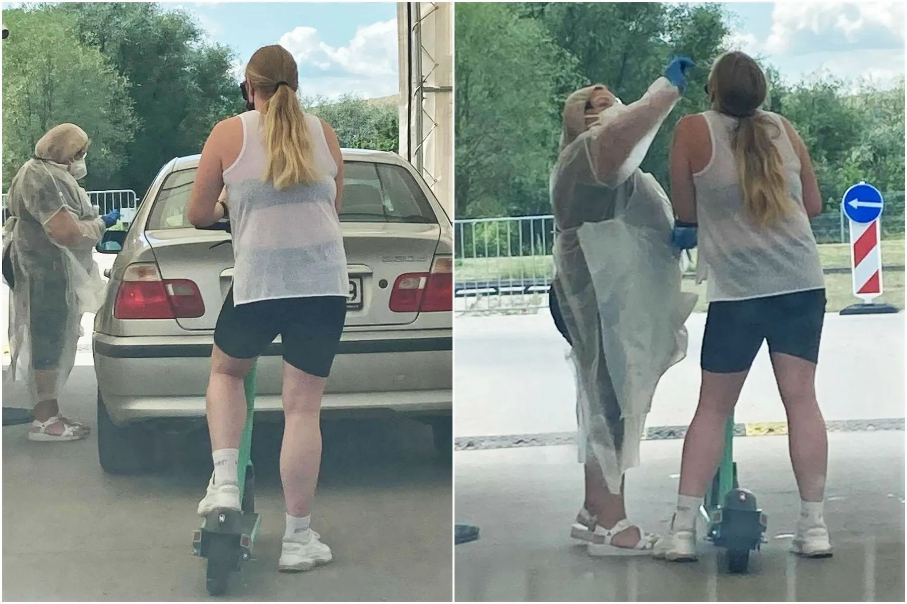 Į patikros punktą su „Bolt“ paspirtuku