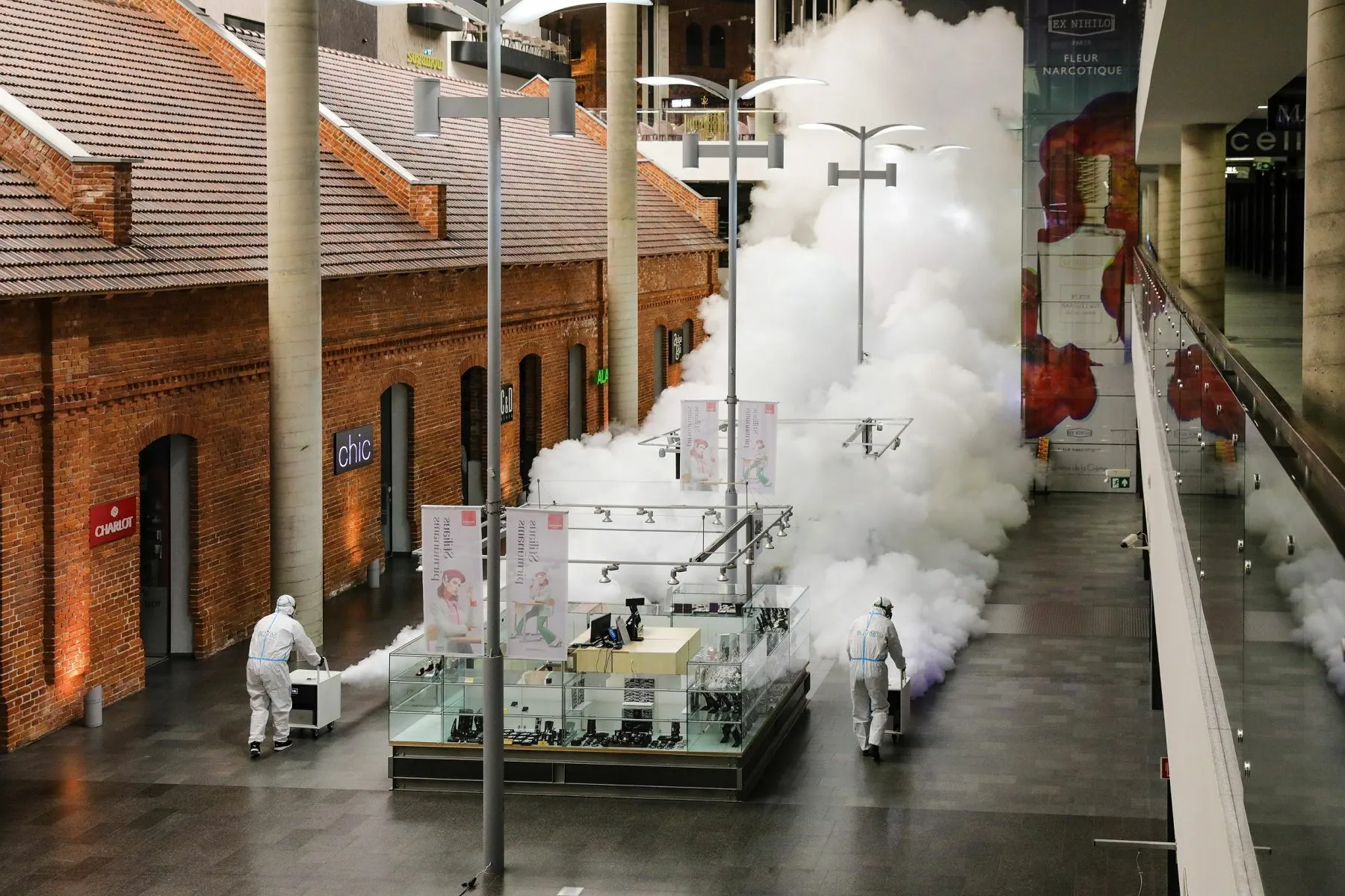 Dezinfekcija Kauno „Akropolyje“ / Organizatorių nuotr.