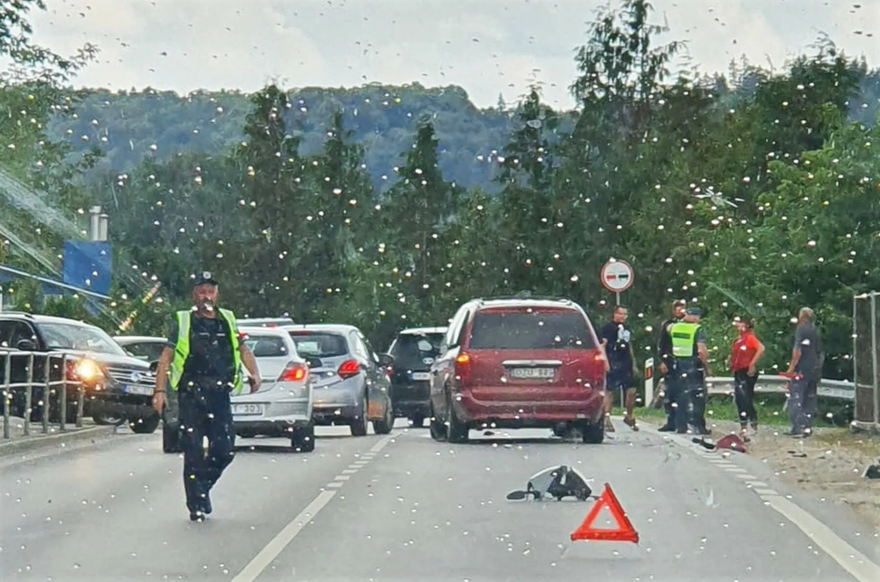 Raudondvario plente partrenktas motociklininkas