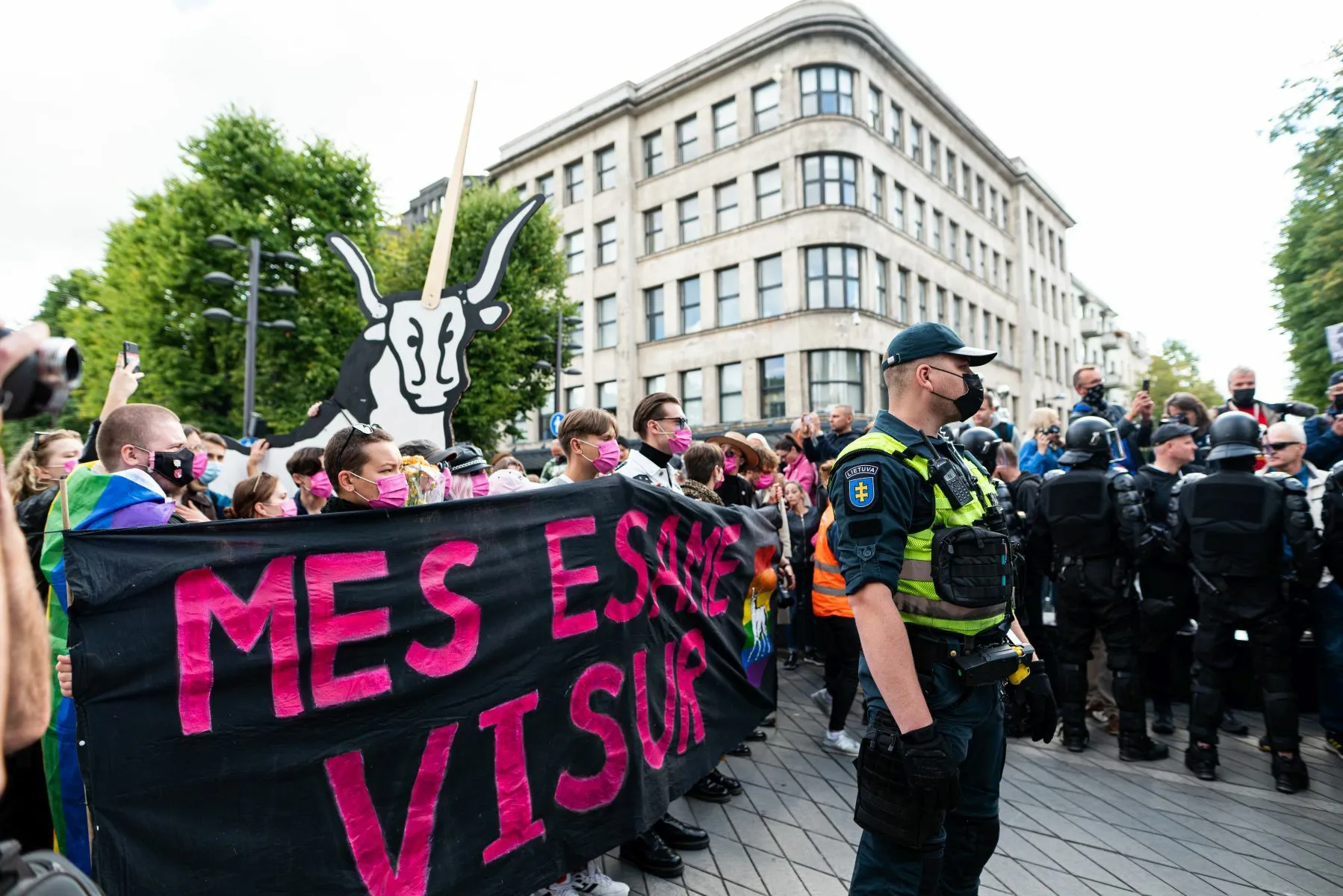 Riaušės „Kaunas Pride“ eitynėse / V. Sidabro nuotr.
