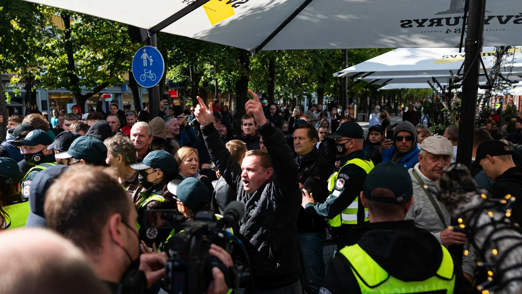 Riaušės „Kaunas Pride“ eitynėse / V. Sidabro nuotr.