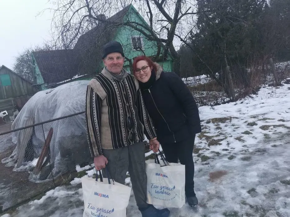 Išdalinti maisto krepšeliai Kauno rajono gyventojams