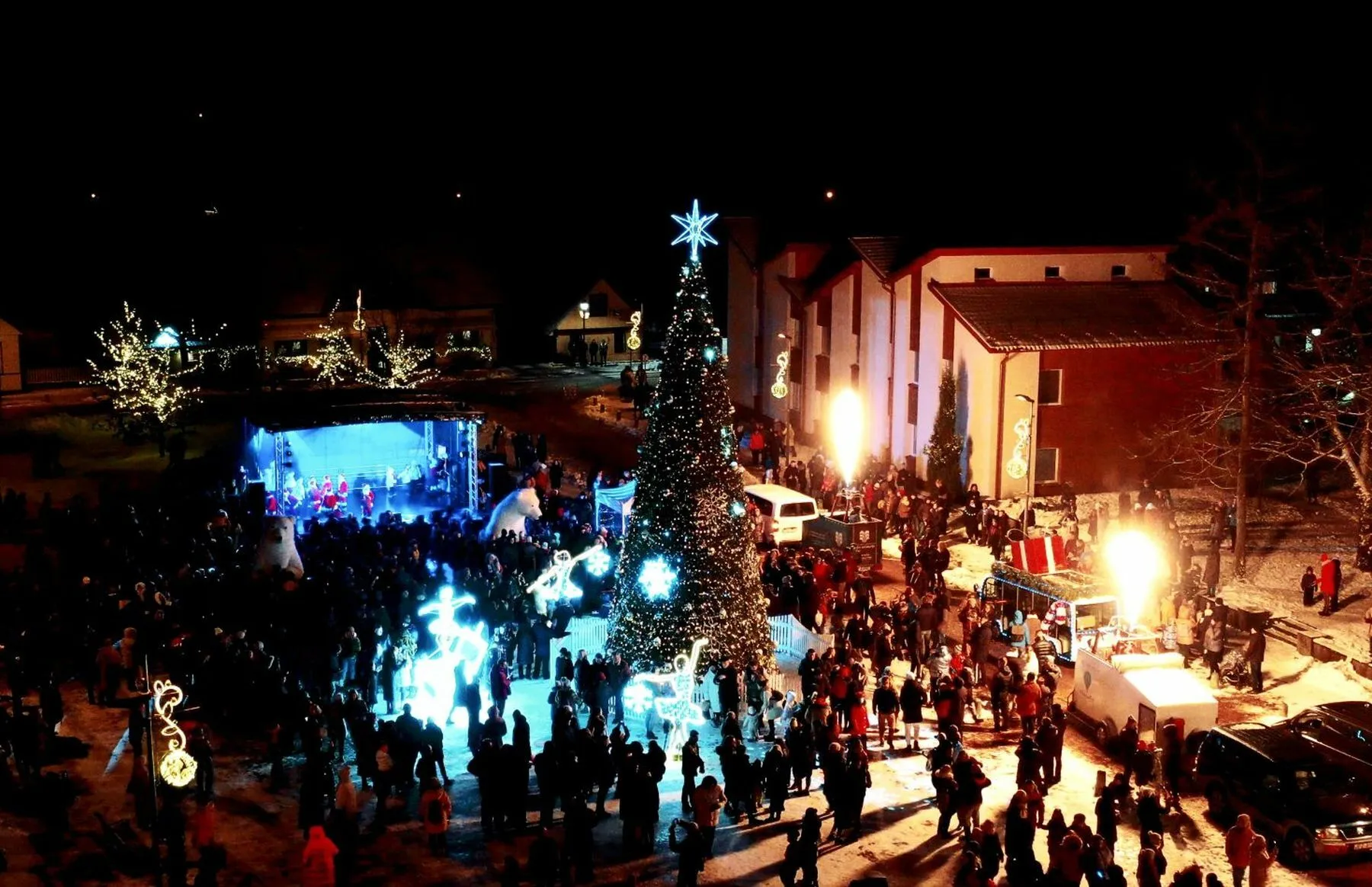 Įžiebta Birštono eglė