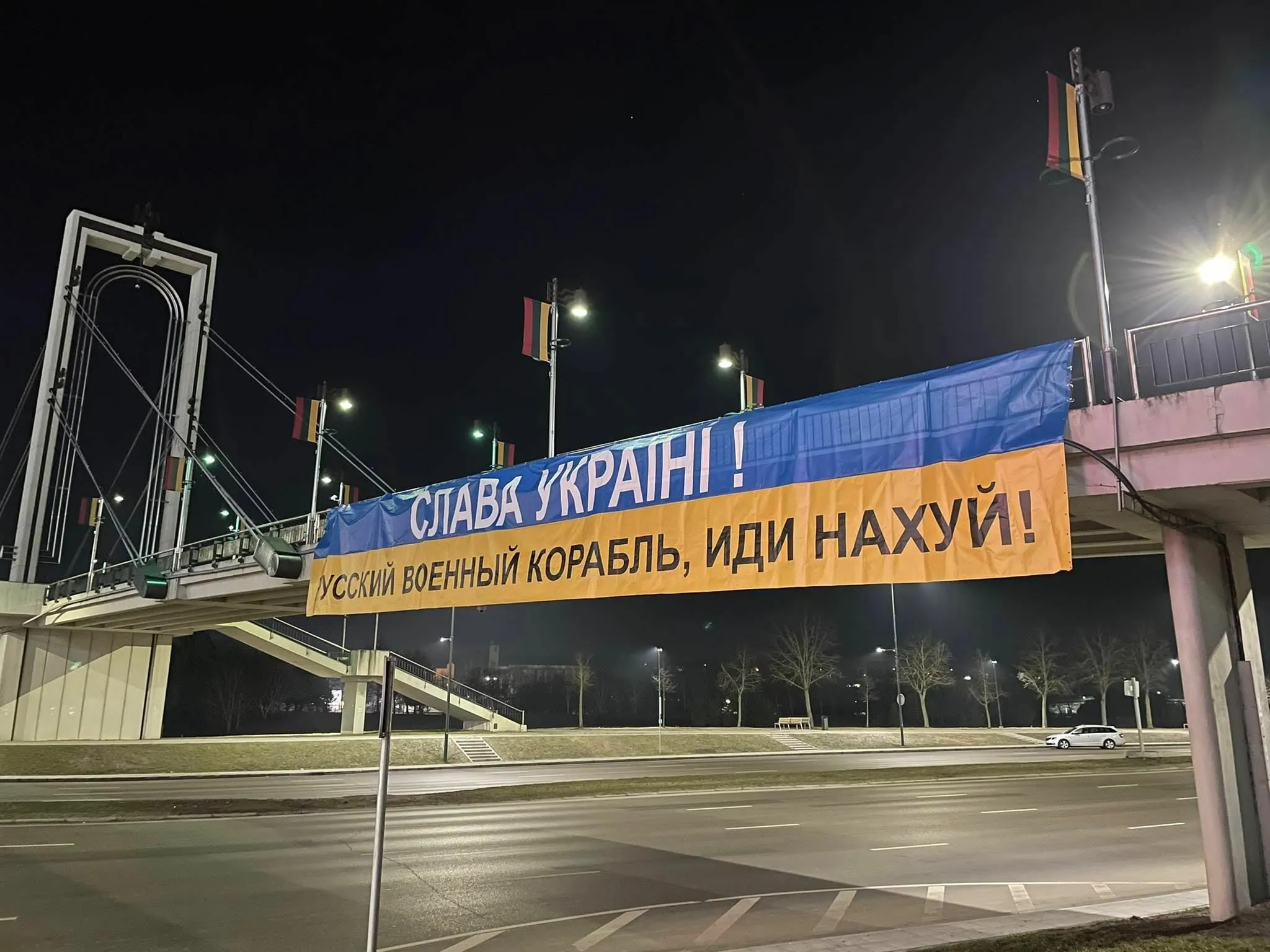 Plakatas K. Mindaugo pr. / Skaitytojo nuotr.