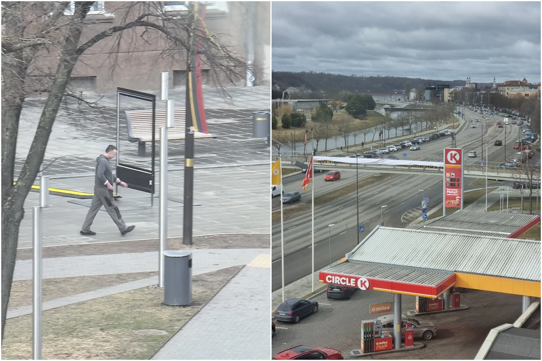 Užverstas plakatas / Skaitytojo nuotr.