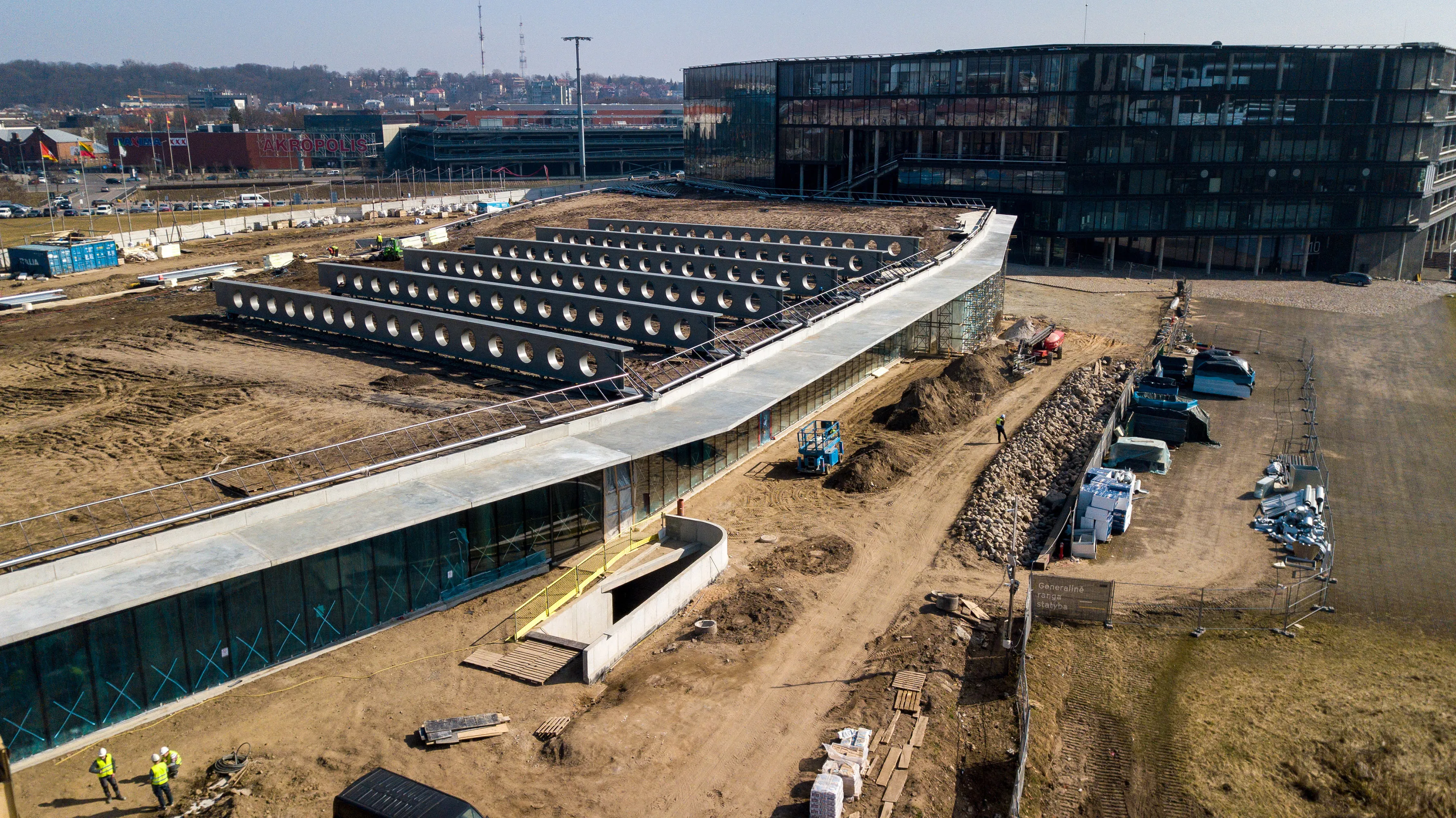 Olimpinio baseino statybos Nemuno saloje