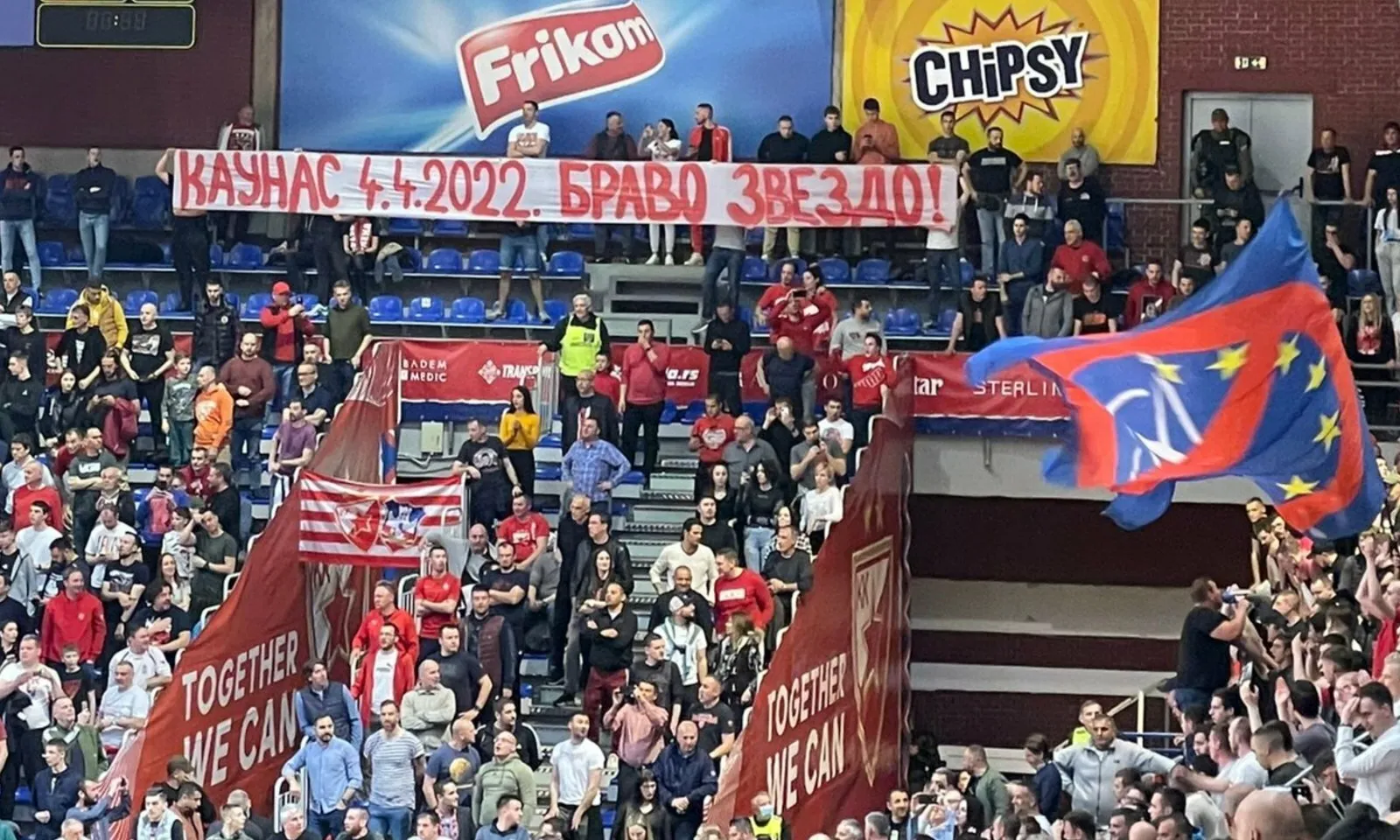 Serbų fanai, NATO vėliava