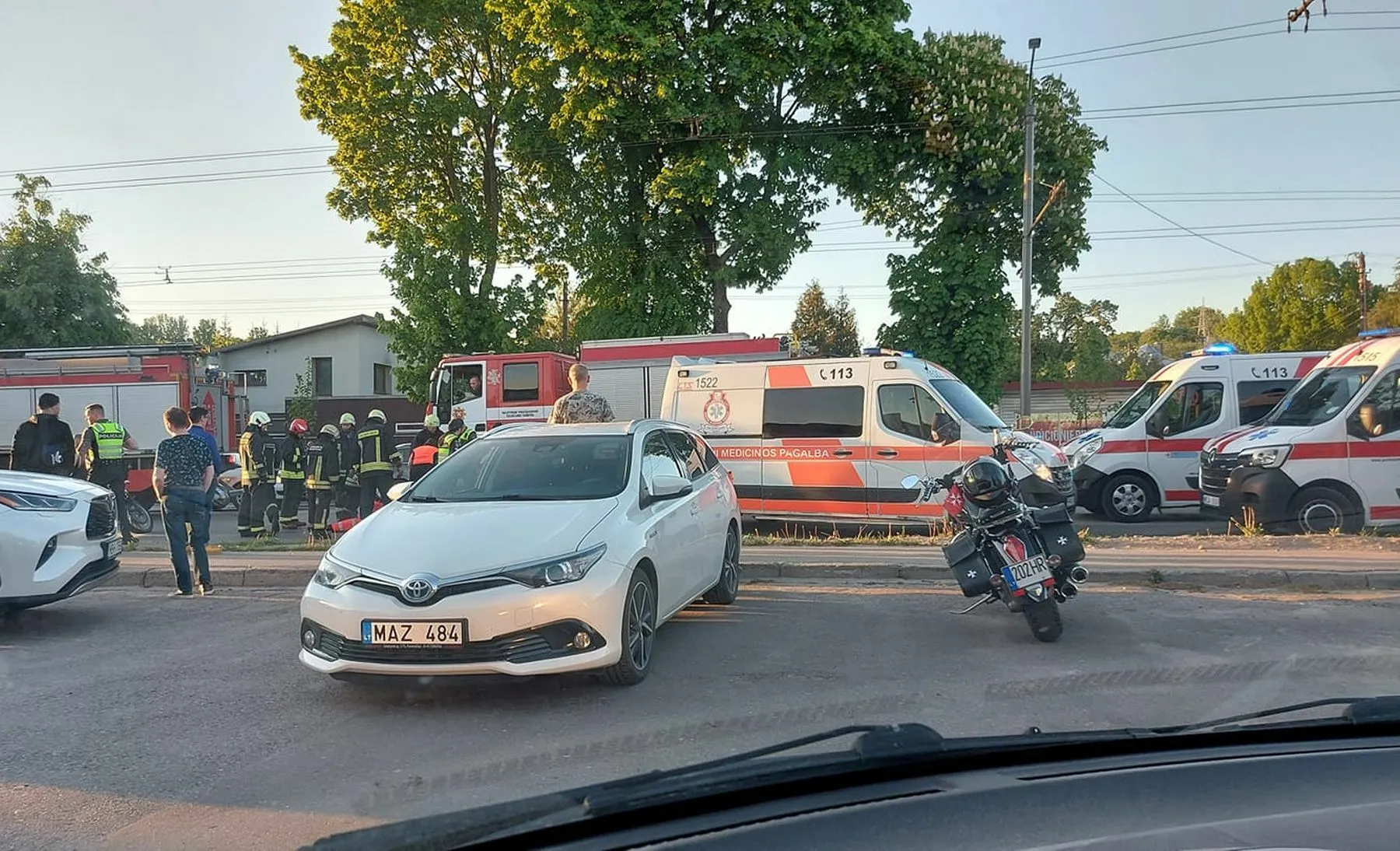 Motociklo avarija Raudondvario plente