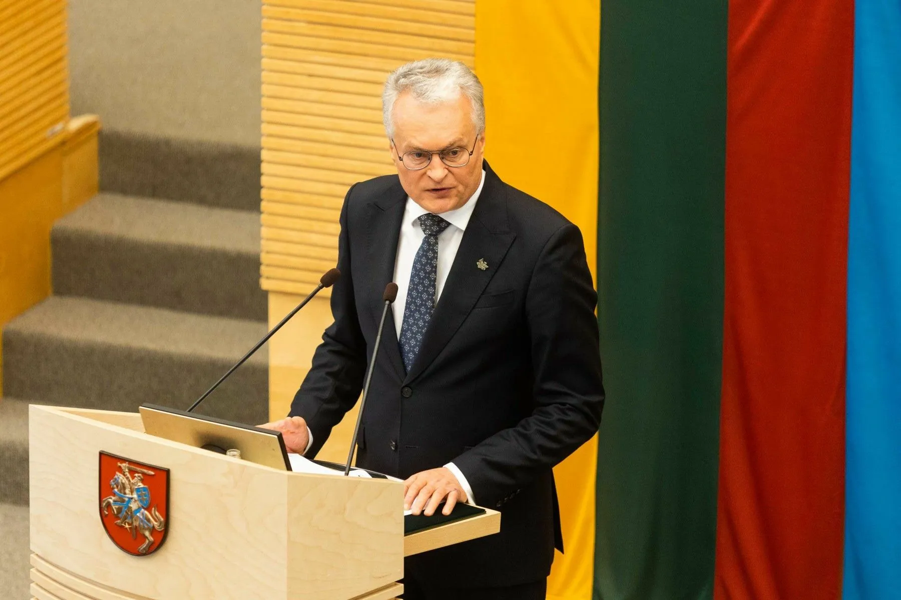 G. Nausėda skaitė metinį pranešimą / DELFI nuotr.