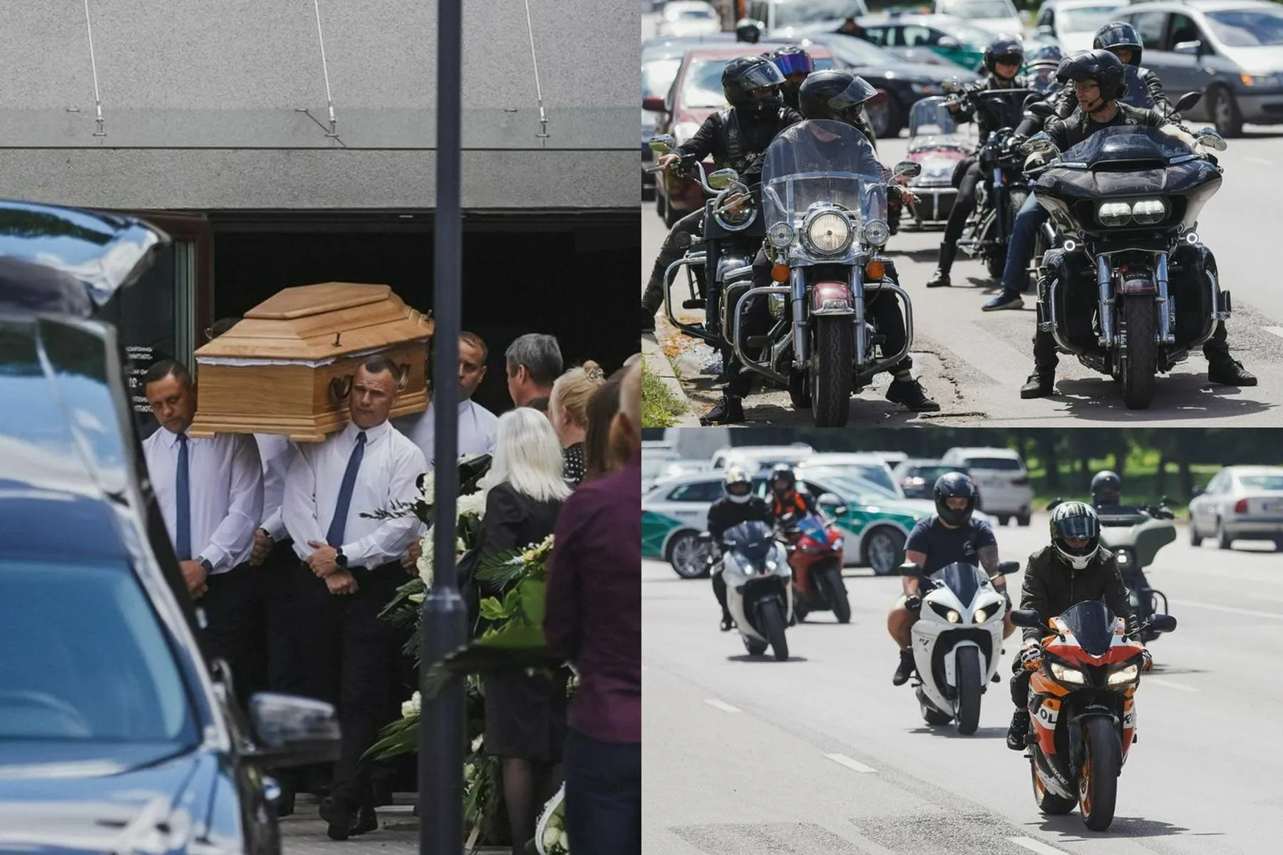 Žuvęs jaunuolis palydėtas su motociklų kolona