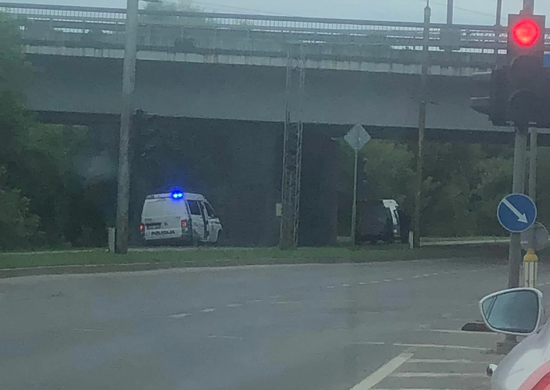 Policija dirba įvykio vietoje / Skaitytojos nuotr