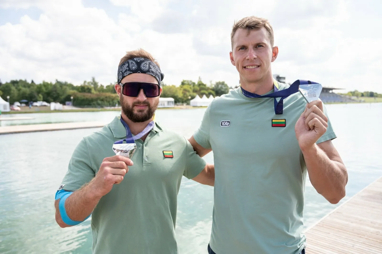 Vadimas Korobovas ir Henrikas Žustautas