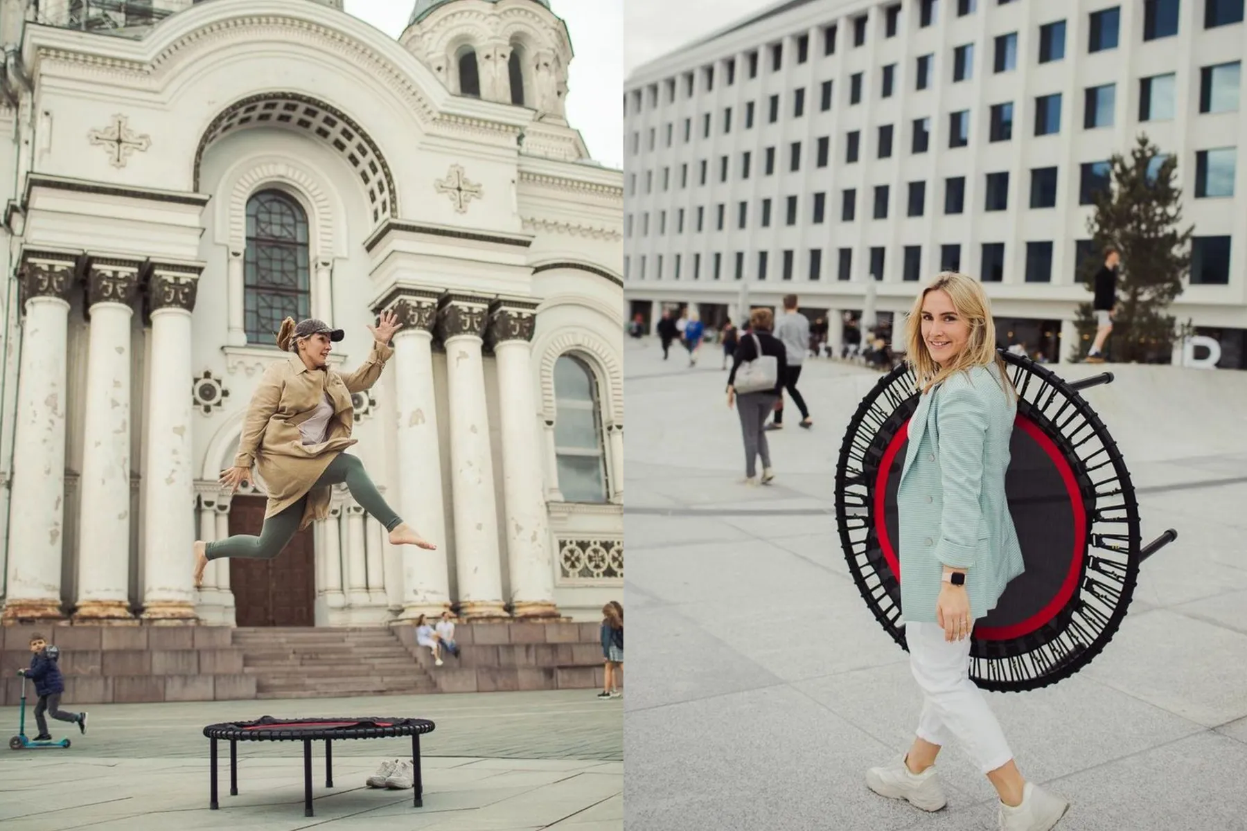 Treniruotės ant mini batutų / Asmeninio albumo nuotr.