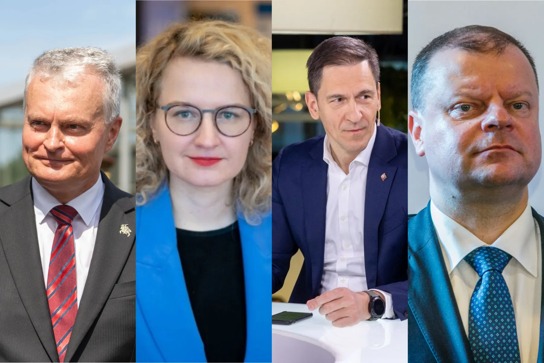 G. Nausėda, A. Armonaitė, D. Kreivys, S. Skvernelis