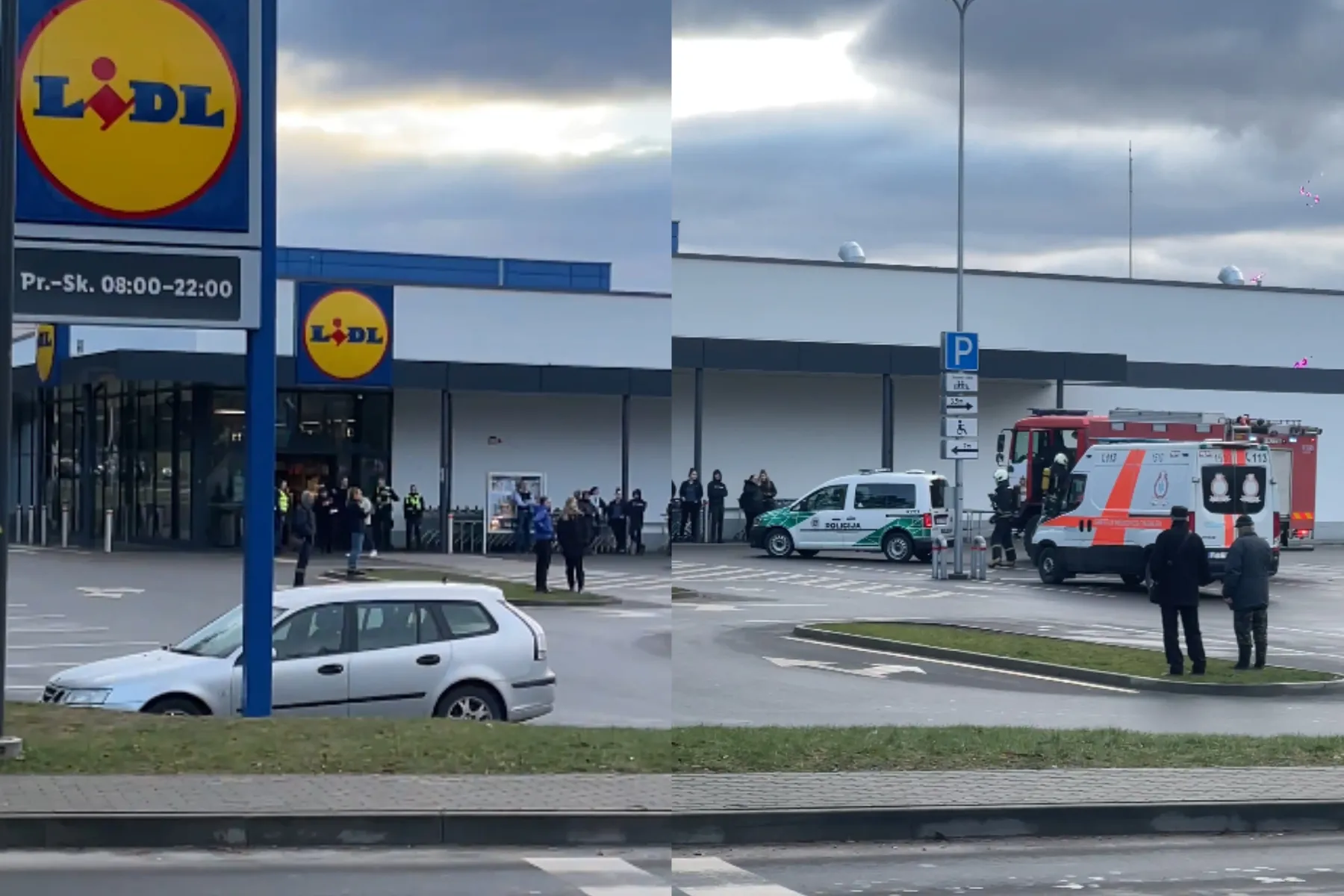 Gaisras Petrašiūnų Lidl