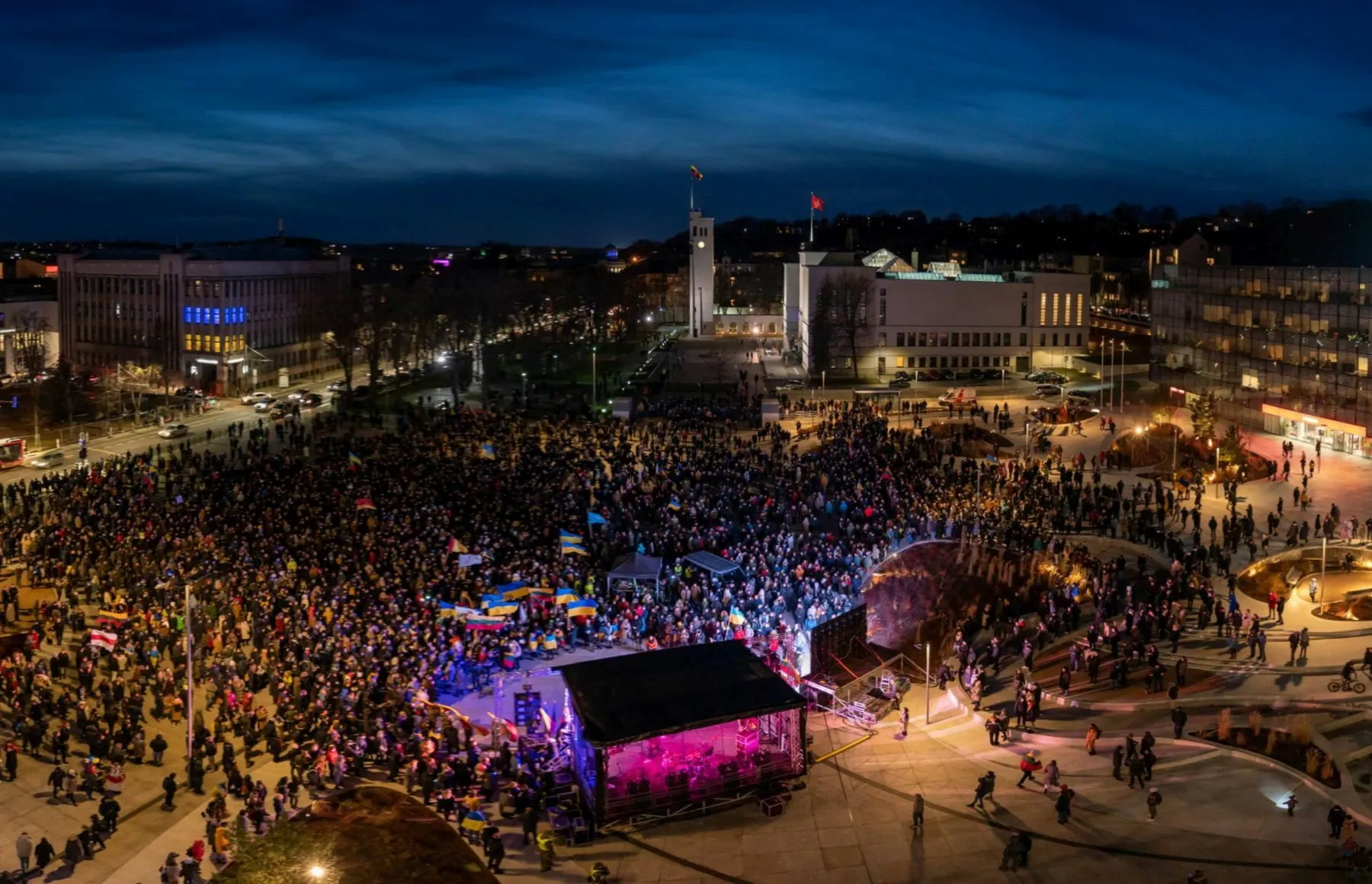 Rusijos pradėto karo prieš Ukrainą metinių minėjimas ir akcijos RADAROM pabaigtuvės