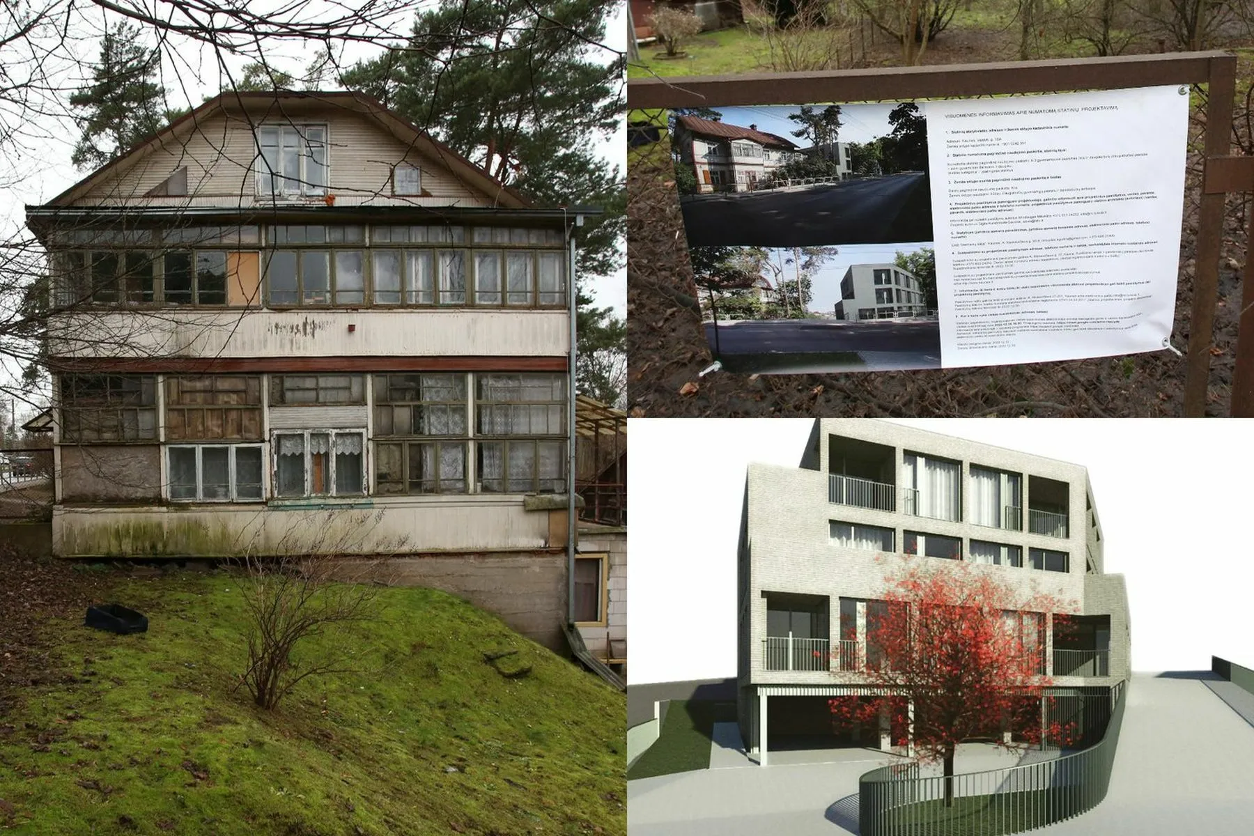 Vaidoto gatvėje planuojamos mūrinio daugiabučio statybos / M.Patašiaus nuotr.