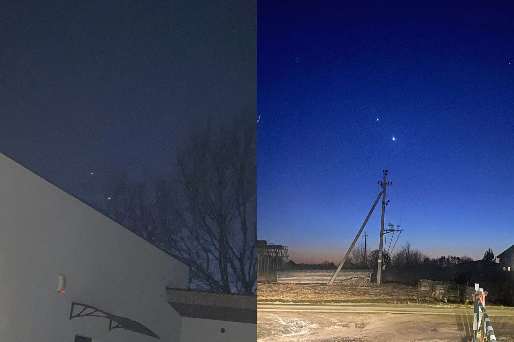 Kaunietis danguje pamatė sužibusius šviesos kamuolius