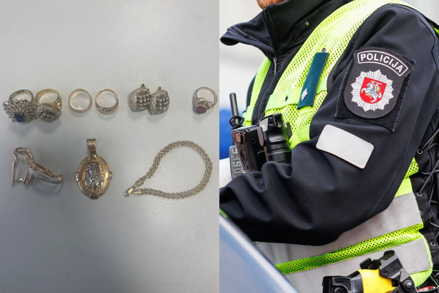 Kauno lombarde rasti galimai vogti juvelyriniai dirbiniai