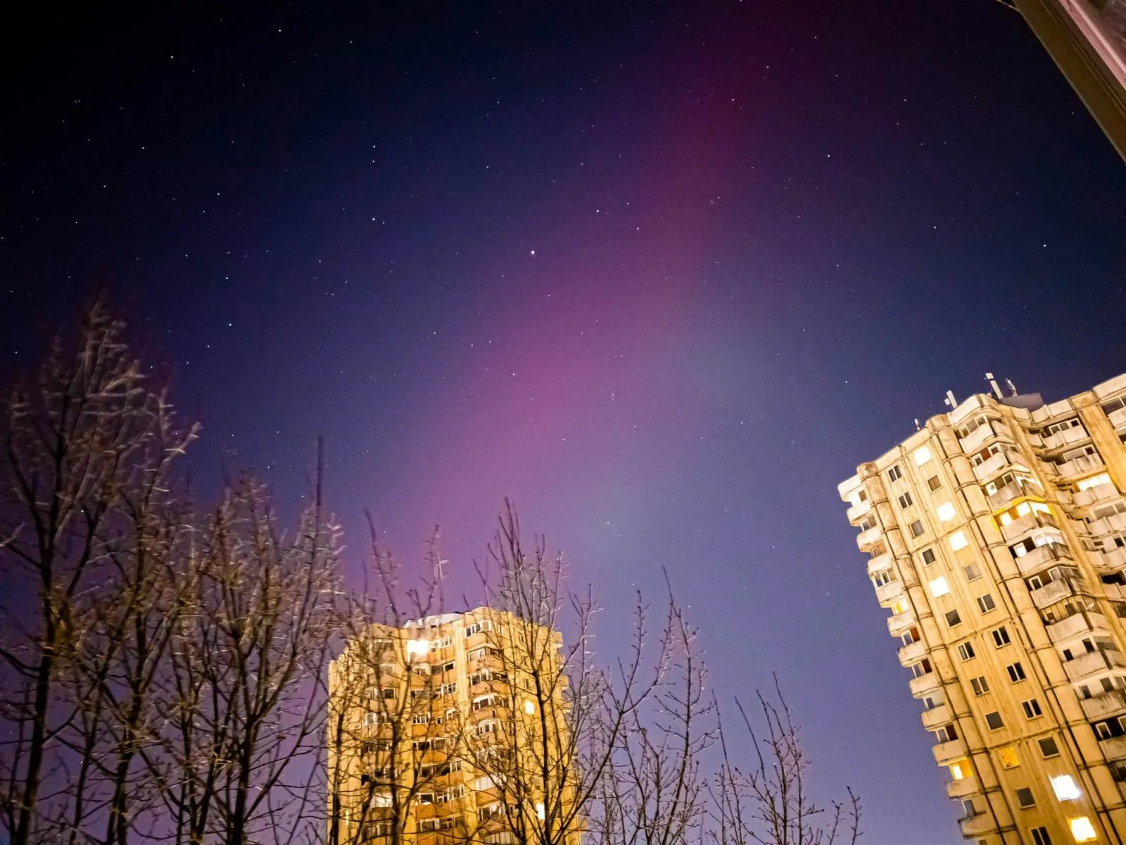 Šiaurės pašvaistė Kaune / Skaitytojo nuotr.